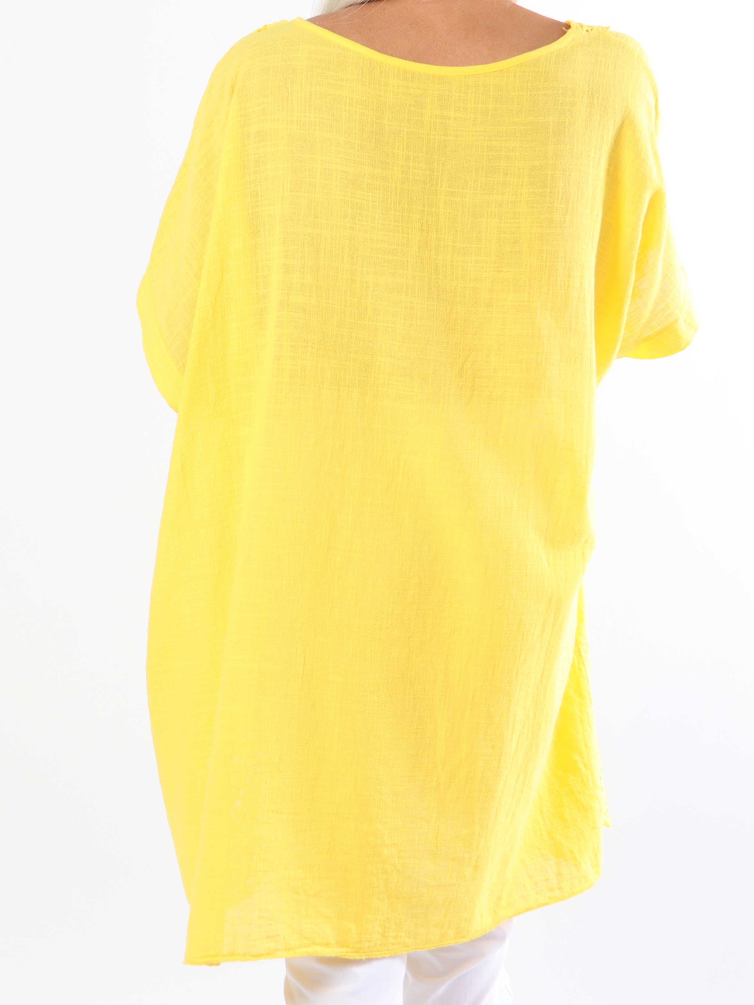 Mirina - Plus size tunika i bomuld med broderie anglaise